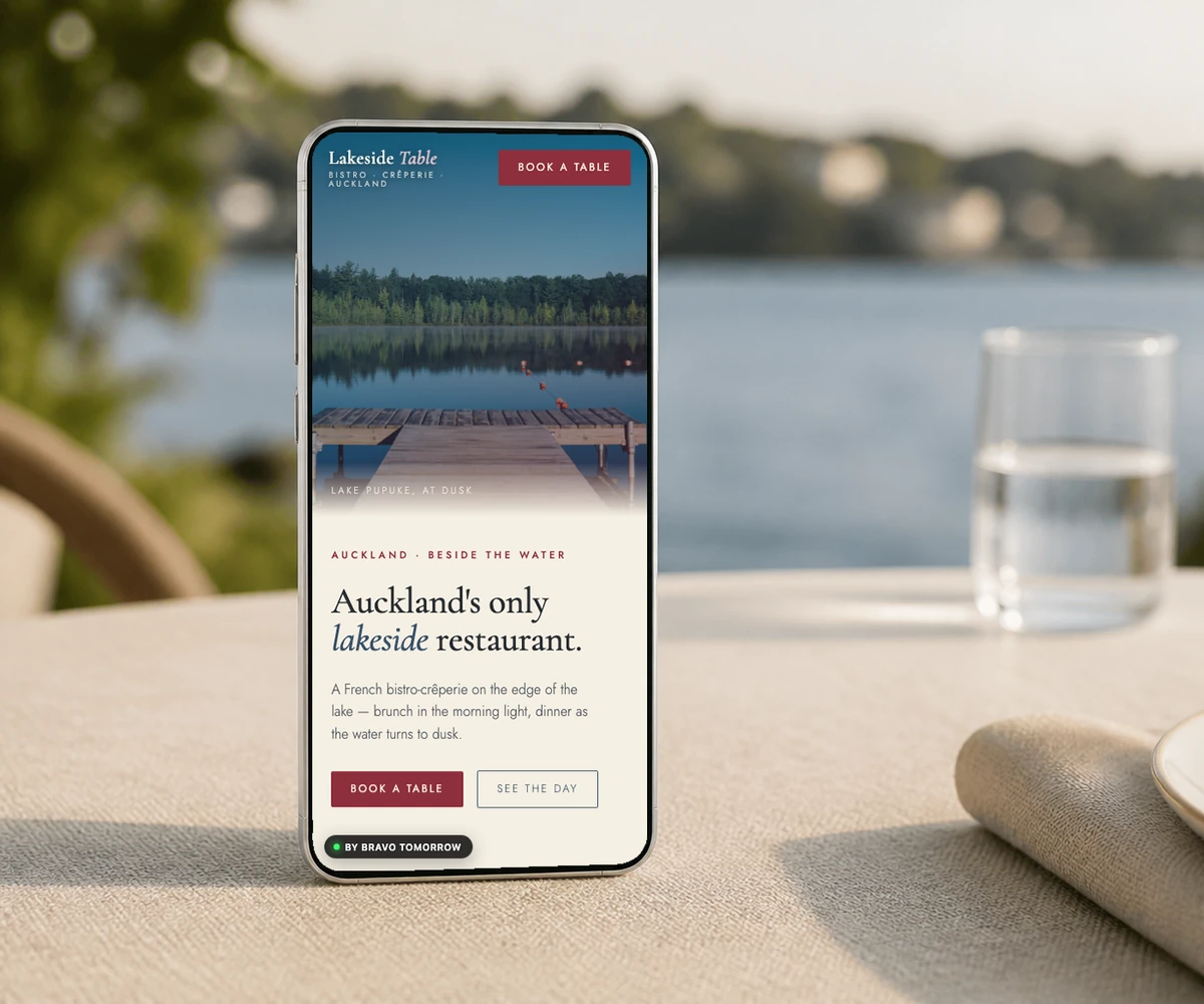 Lakeside Table website concept